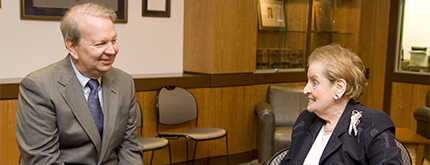 Photo of Madeline Albright and Jon Mills