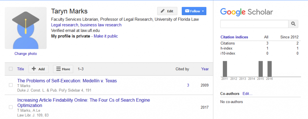 track your cites easily create a google scholar profile google scholar profile