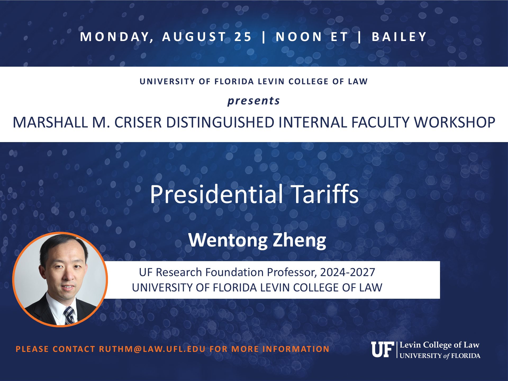 Marshall M. Criser Distinguished Internal Faculty Workshop