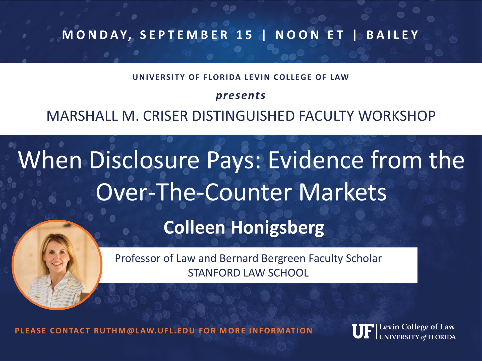 Marshall M. Criser Distinguished Faculty Workshop