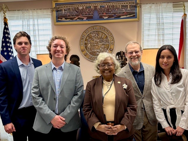 Environmental & Community Development Clinic students meet with Representative Yvonne Hinson while visiting the Florida Capital