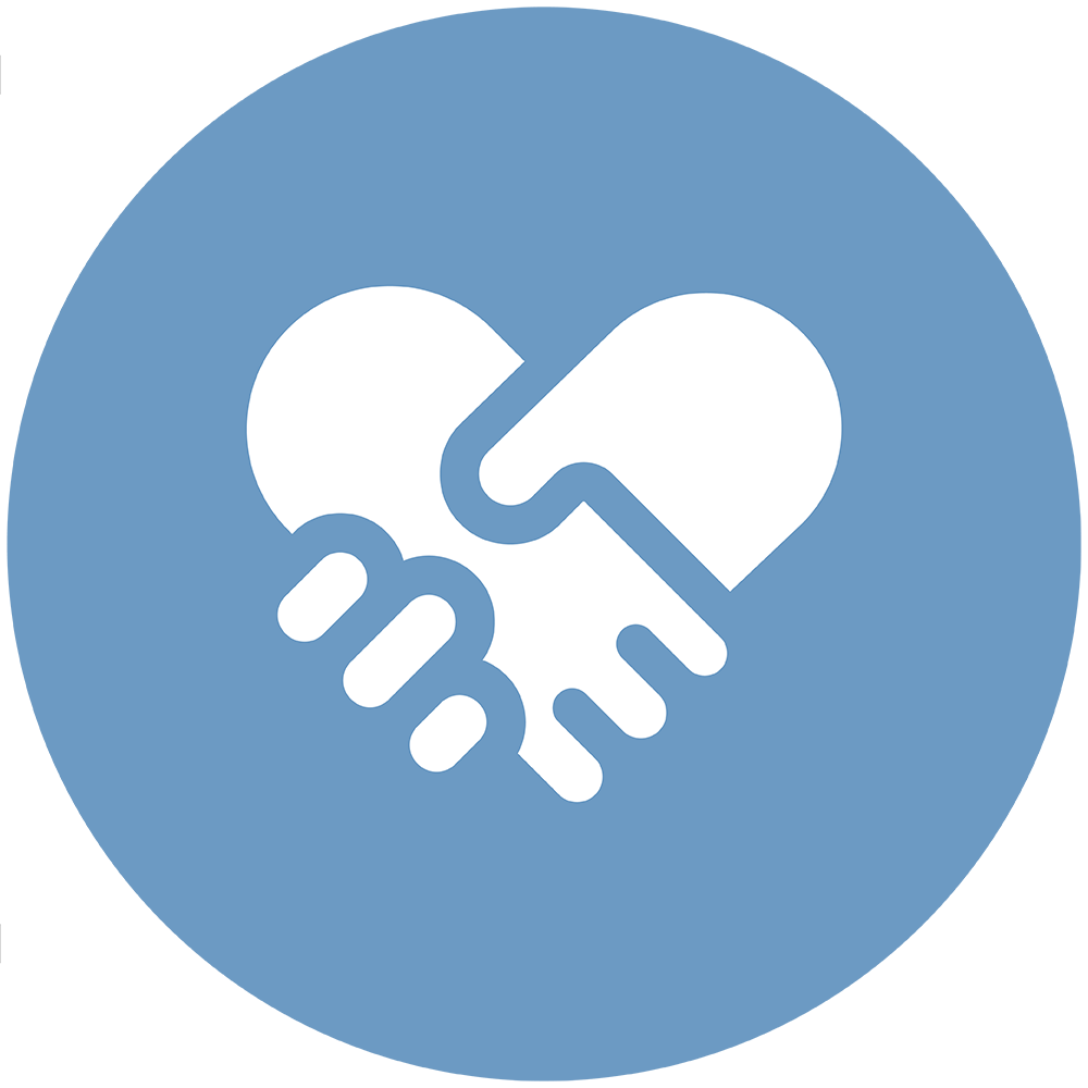 Hearts and Hands Holding Icon