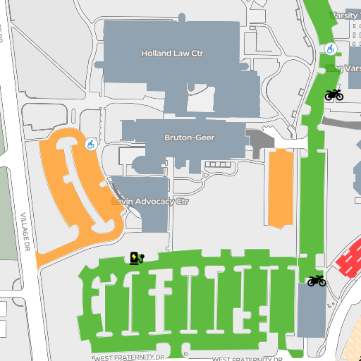 map of campus, close up